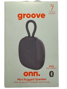 NIB Onn Groove Mini Rugged Bluetooth Speaker Water Resistant
